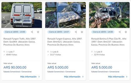 Aerolíneas Argentinas remata autos usados (Foto: narvaezbid.com.ar)