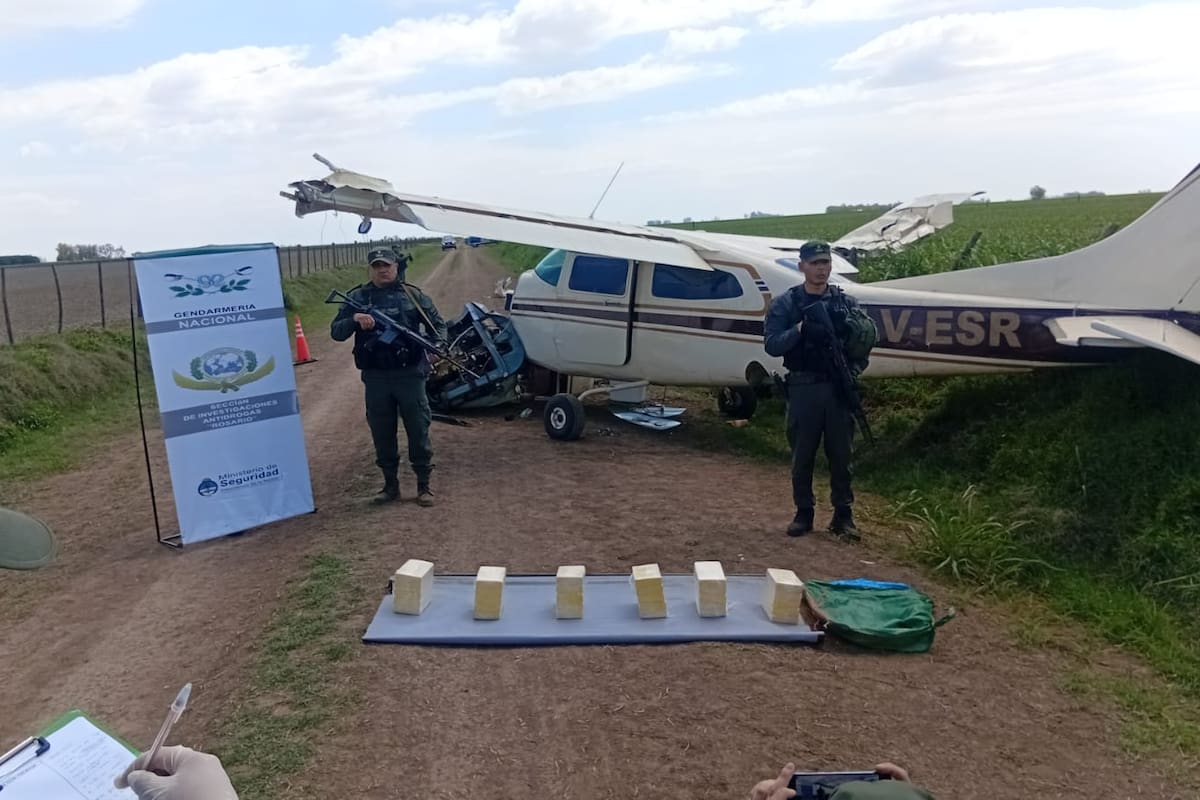 Aeronave estrellada en Arequito, vinculada al narco Brian Bilbao