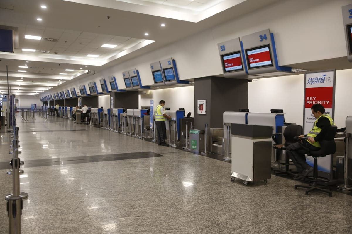 Aeroparque vacío por el paro de Aerolíneas