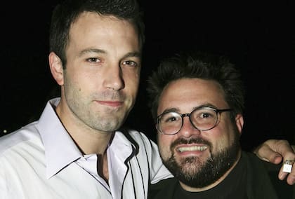 Affleck junto a su amigo, el director Kevin Smith