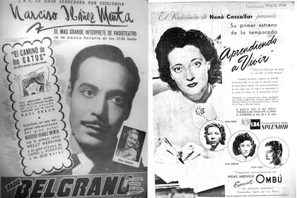 Afiches de radioteatros de la época