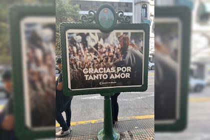 El afiche para Cristina Kirchner que apareció en las calles de la Ciudad.