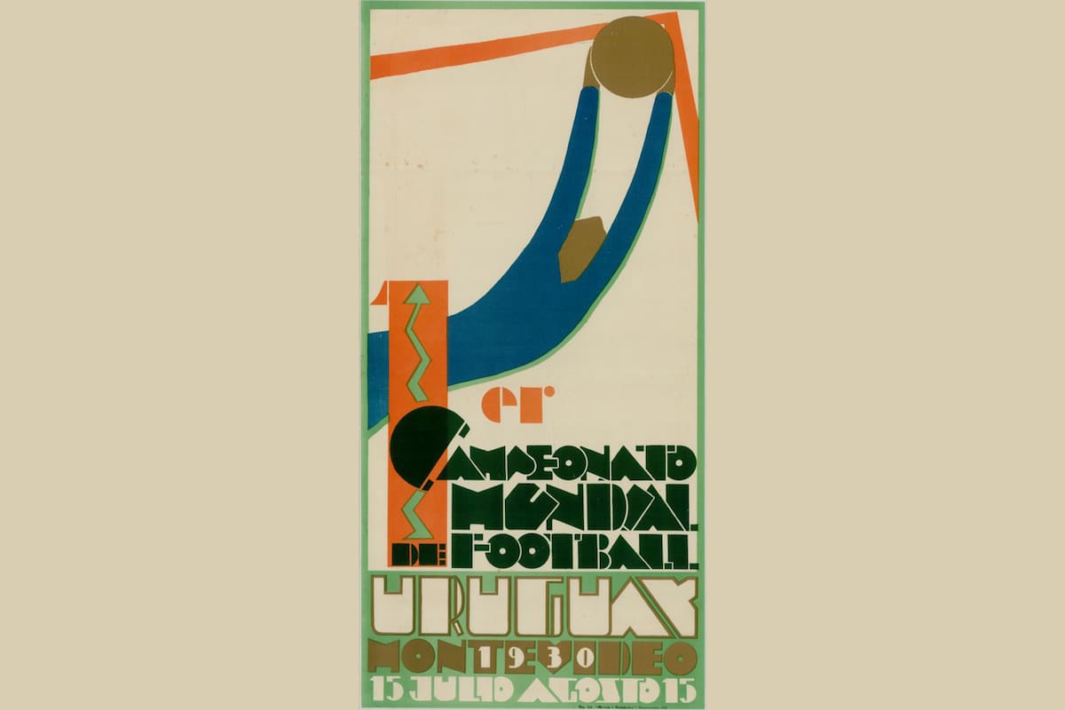 Afiche del Mundial de 1930 del artista Guillermo Laborde