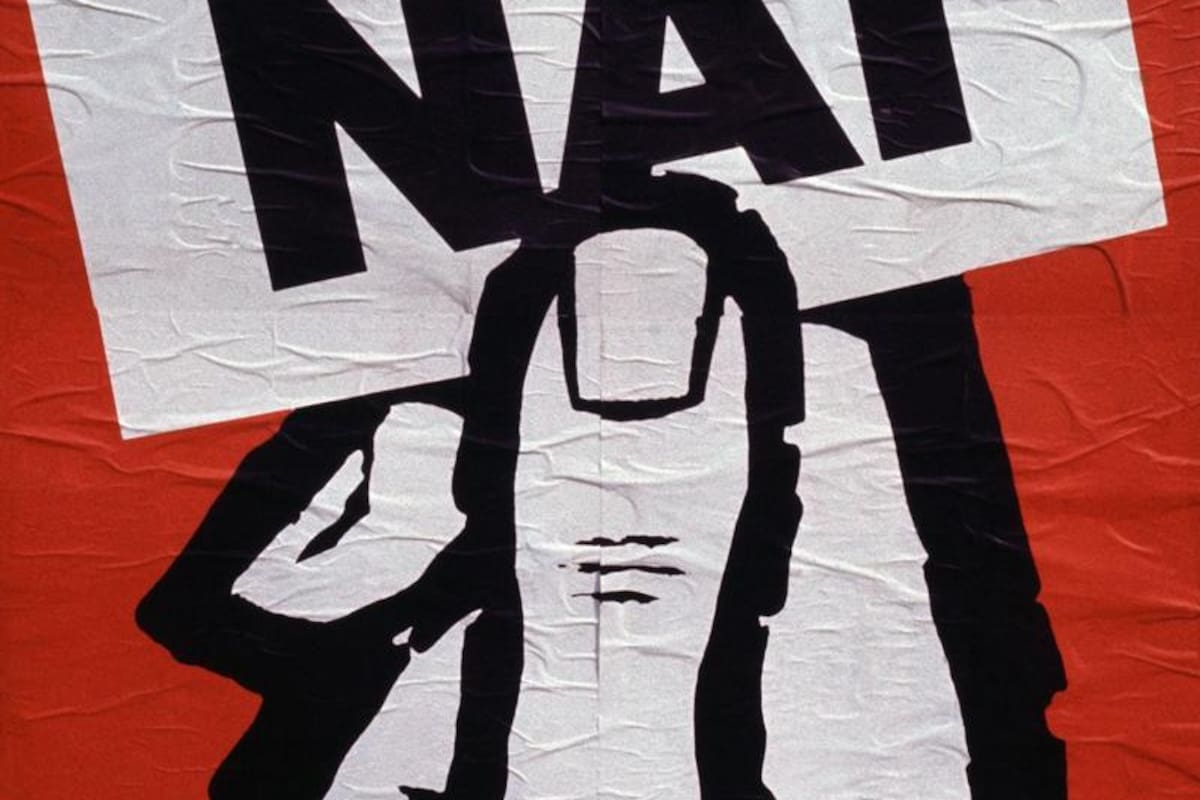 Afiche del referendo en Grecia a favor de la abolición de la monarquía.