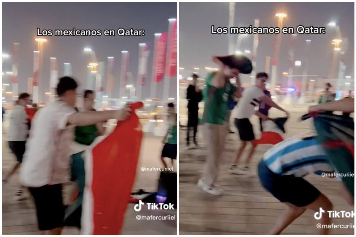 Aficionados mexicanos y argentinos se divirtieron antes del enfrentamiento en Qatar 2022