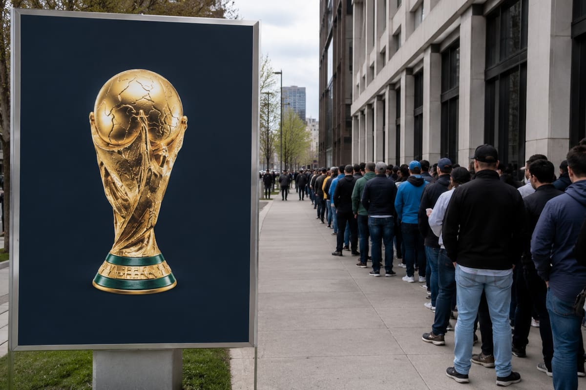 Lembranças gratuitas da Copa do Mundo de 2026 que causam filas de três horas e já estão sendo vendidas por até US$ 500.