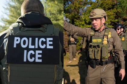 Agentes de ICE y la Patrulla Fronteriza durante operativos