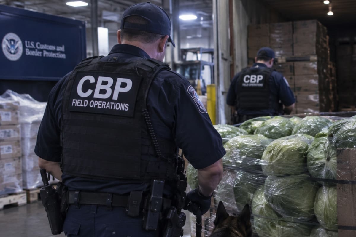 Agentes de la DEA incautaron más de 2000 libras de metanfetamina ocultas dentro de un cargamento de repollos en el sur de Texas