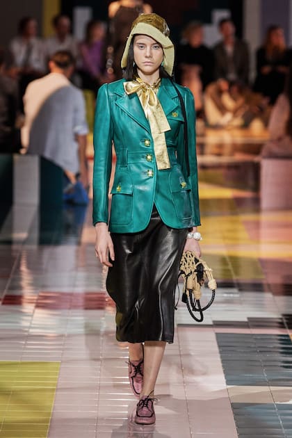 Agostina Noé desfilando para Prada