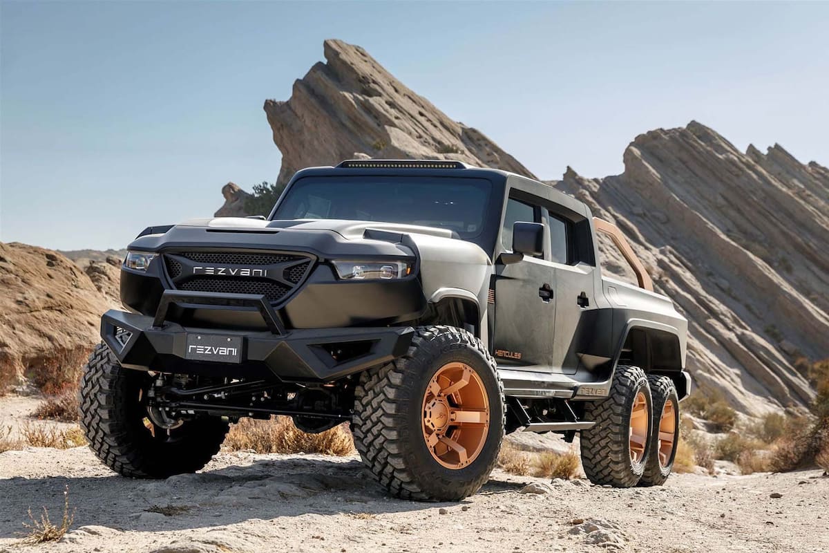 Agresiva. Con mucho músculo y carácter, el diseño de la Rezvani Hercules 6x6 sin duda sale de lo común