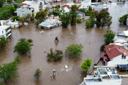 Agua a más de dos metros de altura, daños aún incalculables, consecuencias de las devastadoras lluvias que inundaron ayer a Bahía Blanca