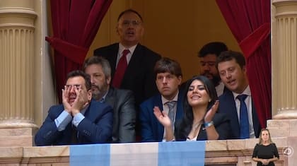 Agudiez, en un palco, durante la Asamblea Legislativa