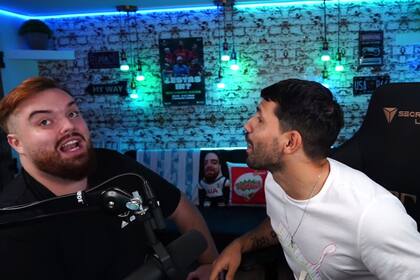 Agüero con el streamer Ibai Llanos.