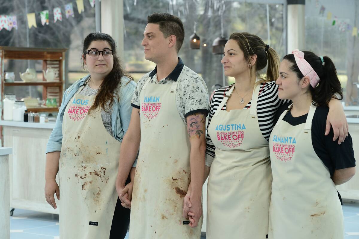 Agus, Damián, Agustina y Samanta, semifinal de lujo en Bake Off