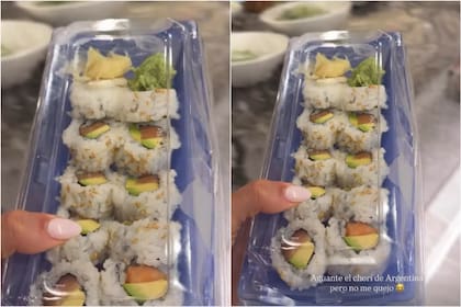 Agus Gandolfo comió sushi en el partido y despertó la polémica en las redes