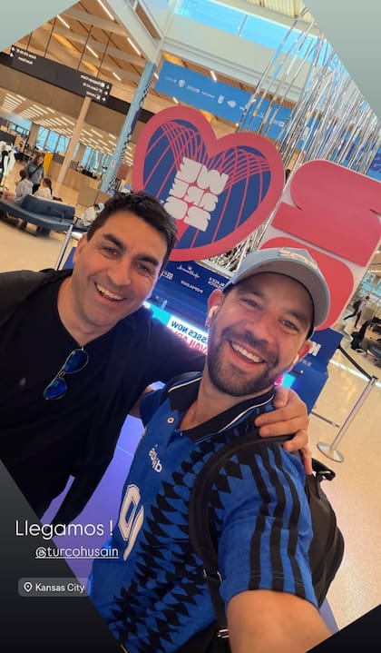 Agustín "Cachete" Sierra y Claudio "Turco" Husaín ya están en Kansas para la previa del partido entre Argentina y Argelia