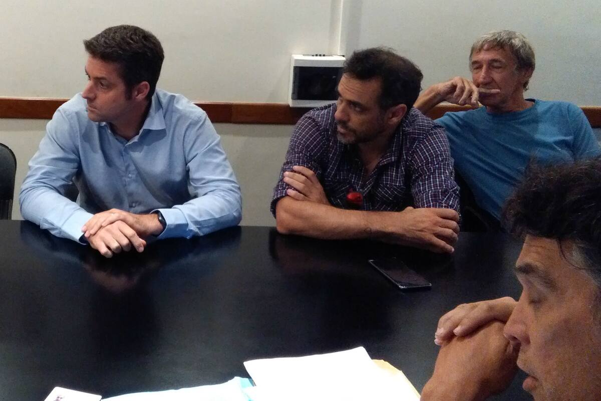 Agustín Calleri, junto con el vice 1°, Mariano Zabaleta, y con el vice 2°, Tomás Lynch