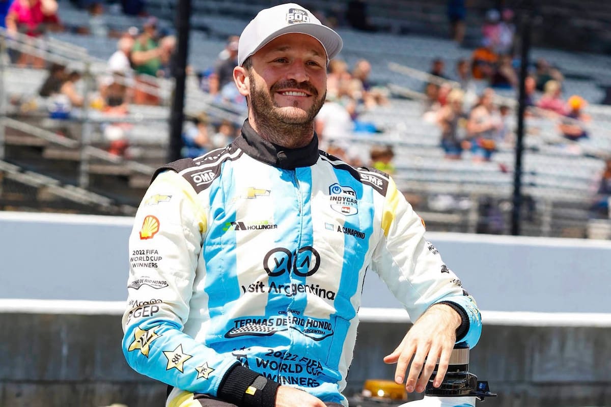 Agustín Canapino sonríe con su andar en el IndyCar, en un fin de semana muy especial con este logro histórico