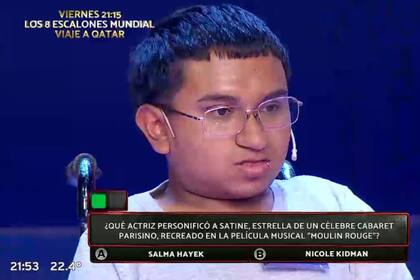 Agustín de Moreno conmovió al público con su deseo de ganar Los 8 escalones del millón (eltrece)
