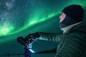 Agustín es conocido en redes sociales como "El cazador de auroras boreales" (Foto: Gentileza Agustín de la Parra)