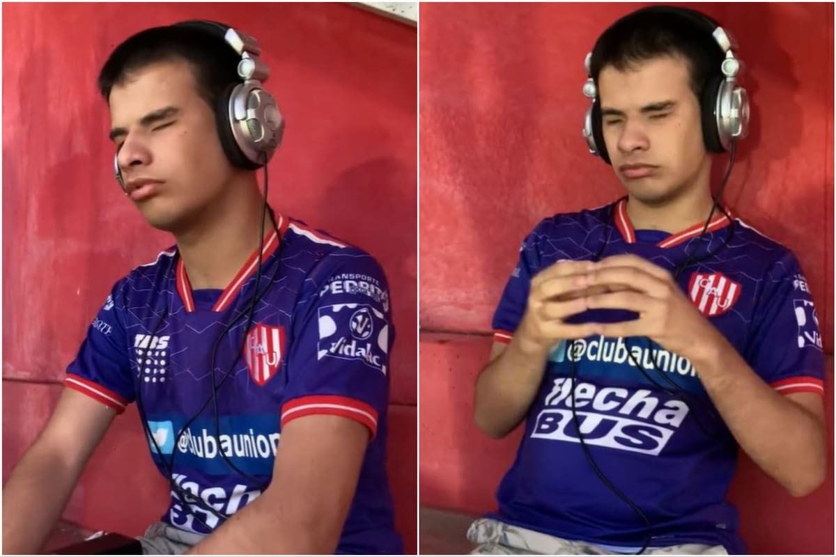 Agustín es no vidente y celebró, de manera especial, que Unión zafó del descenso