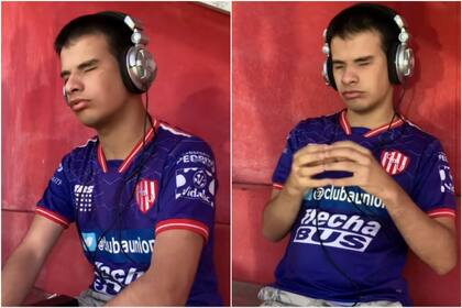 Agustín es no vidente y celebró, de manera especial, que Unión zafó del descenso