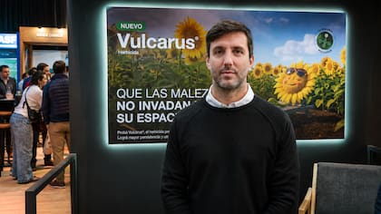 Agustín Falcone, gerente de Cultivo de BASF en la presentación de Vulcarus® durante el congreso Aapresid.