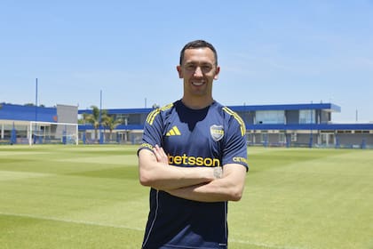 Agustín Marchesin en Boca Predio; el arquero vive su mejor momento en el club después de padecer cierta turbulencia en el primer semestre.