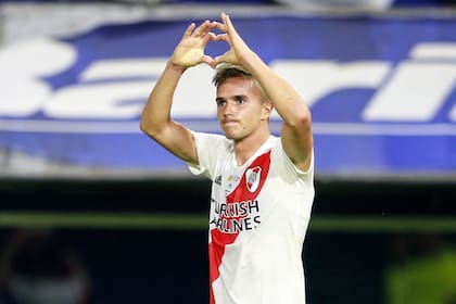 Agustín Palavecino, autor del empate de River en la Bombonera frente a Boca