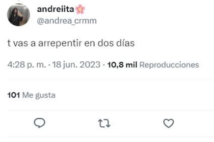 Agustín recibió muchas respuestas de este estilo por parte de los usuarios luego de mostrar su tatuaje con el nombre de Julieta