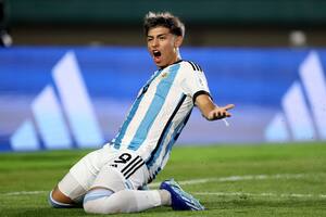 Agustín Ruberto, delantero de River y goleador del Mundial Sub 17 2023, es uno de los que integra la prelista de convocados