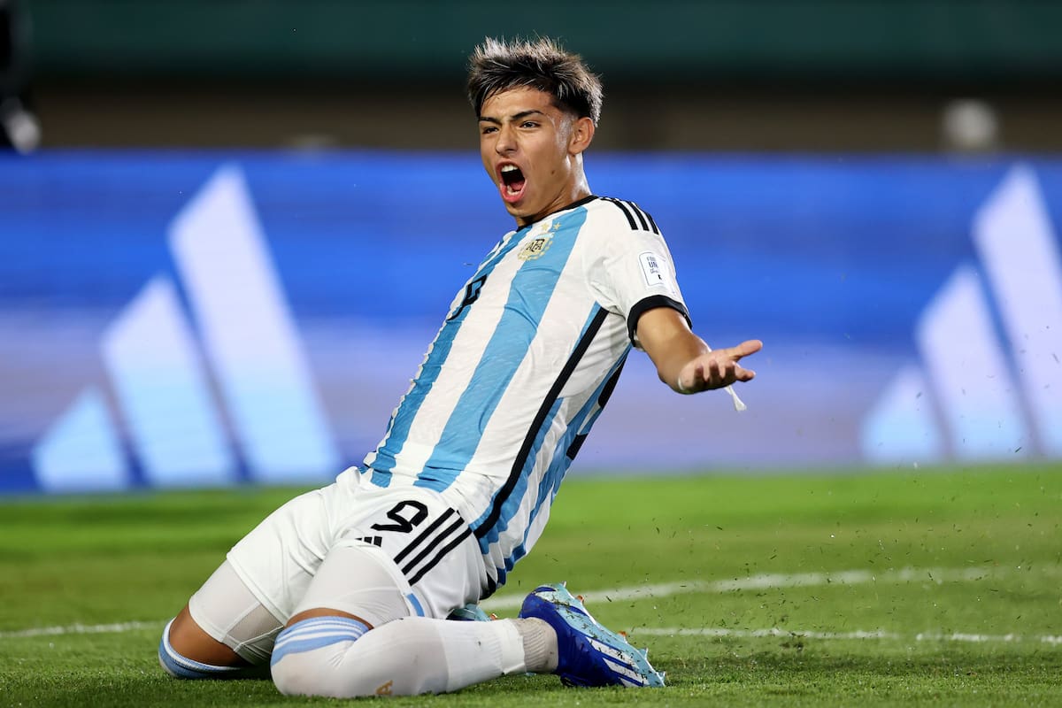 Agustín Ruberto es uno de los goleadores de la selección argentina en el Mundial Sub 17