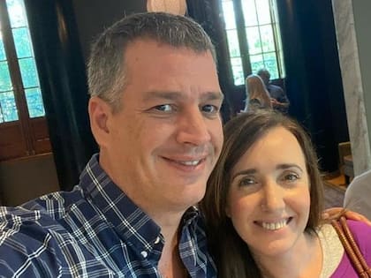 Agustín Spaccesi con Victoria Villarruel