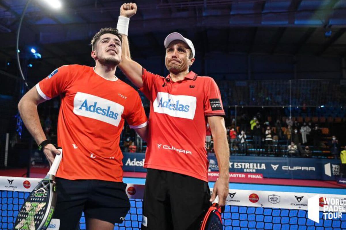 Agustín Tapia y Fernando Belasteguín, la pareja argentina de maestros de pádel