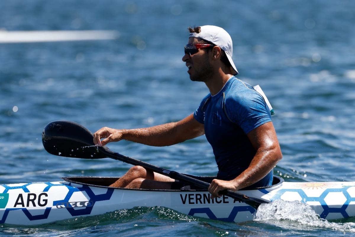 Agustin Vernice finalizó octavo en la final de 1000 metros en canotaje.