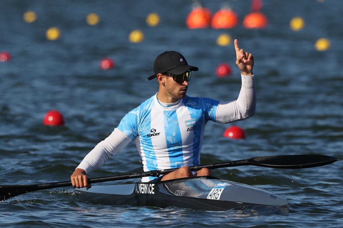Agustín Vernice ganó la medalla dorada en K1 1000m de canotaje en Santiago 2023; sueña con dar el batacazo en París
