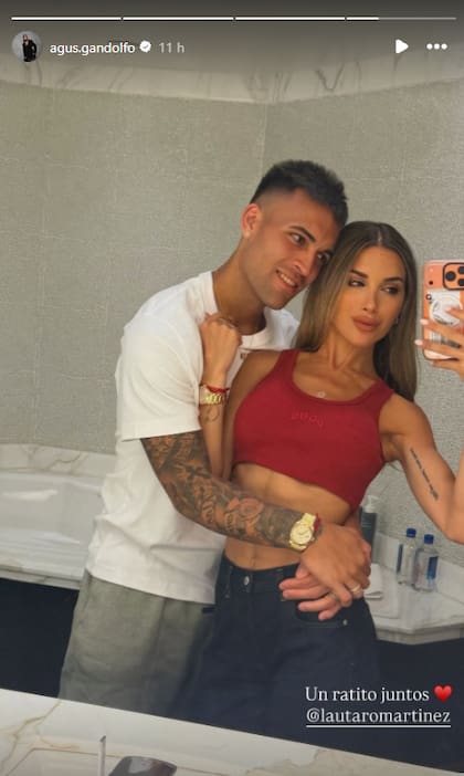 Agustina Gandolfo, esposa de Lautaro Martínez, también compartió una foto del día que pasaron juntos