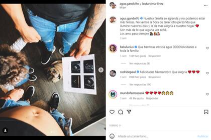 Agustina Gandolfo y Lautaro Martínez en la dulce espera