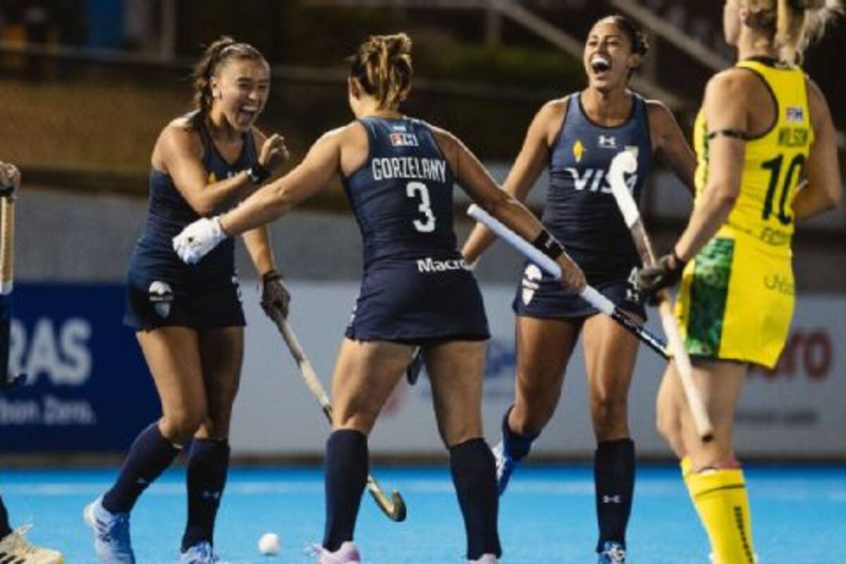 Agustina Gorzelany y un doble festejo: el gol de la victoria ante Australia y 150 partidos internacionales