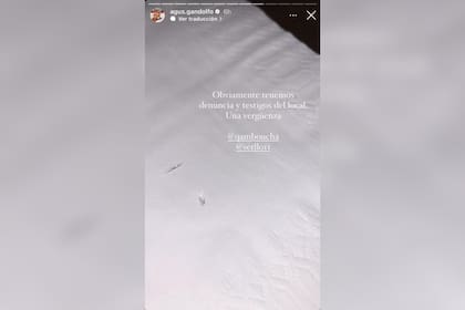 Agustina mostró los vidrios que encontraron adentro de la bebida (Foto: Instagram @agus.gandolfo)