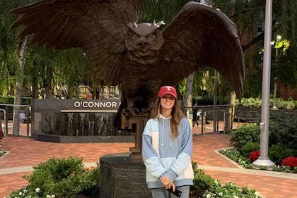 Agustina Tucceri en el campus de Temple University