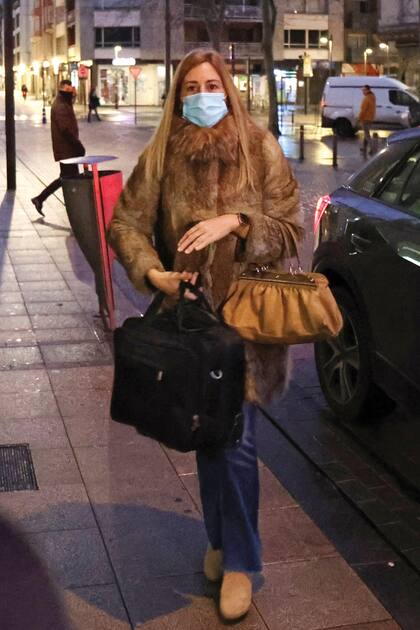 Ainhoa Armentia llega a su trabajo el jueves de la semana pasada.