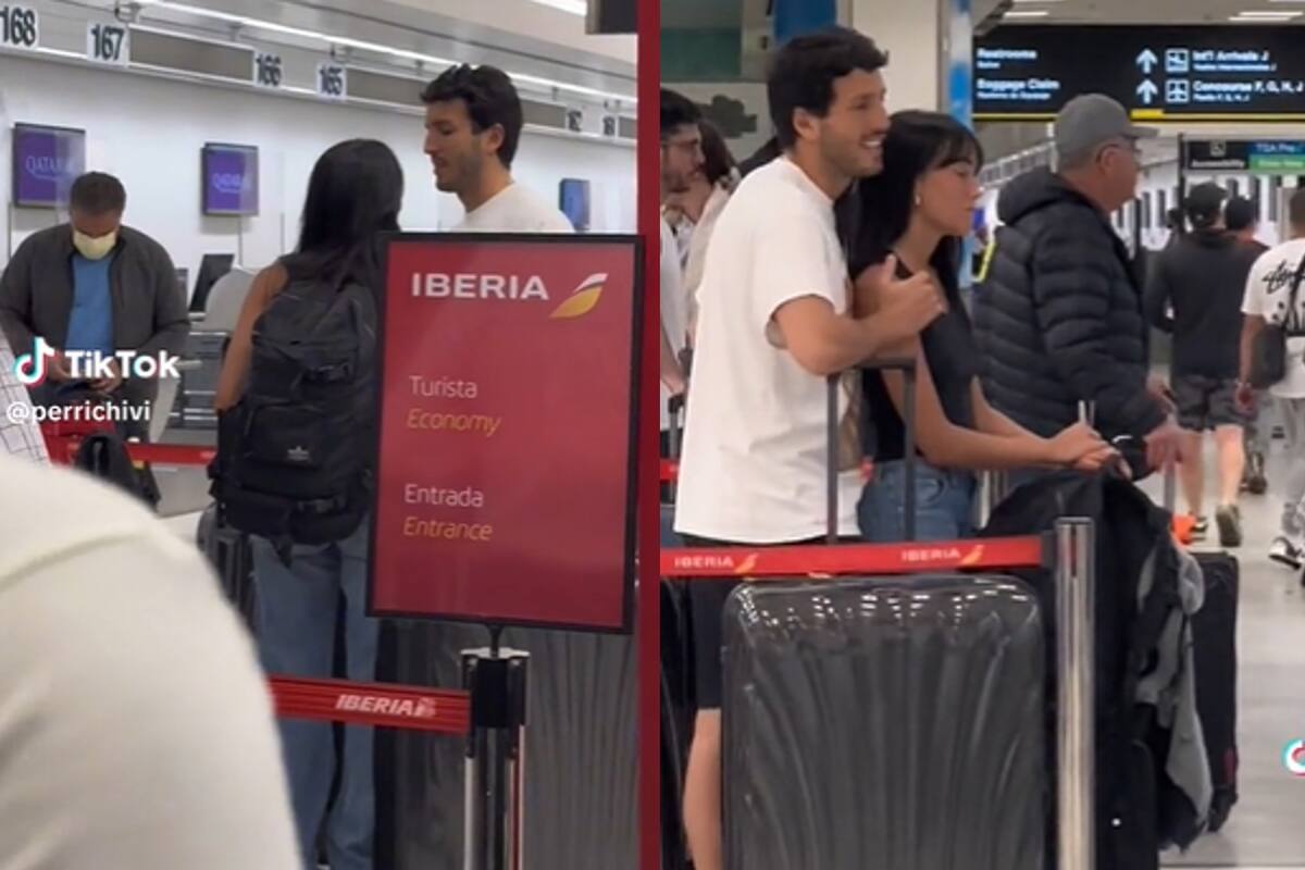 Aitana y Sebastián Yatra estaban juntos en el aeropuerto de Miami luego de sus vacaciones en República Dominicana
