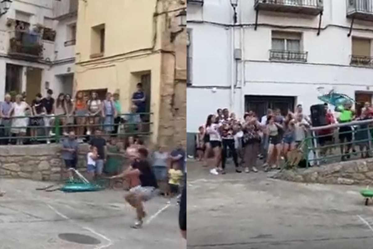 Al borde de la tragedia: participó del Mundial de lanzamiento de Carretillas y la tiró contra el público