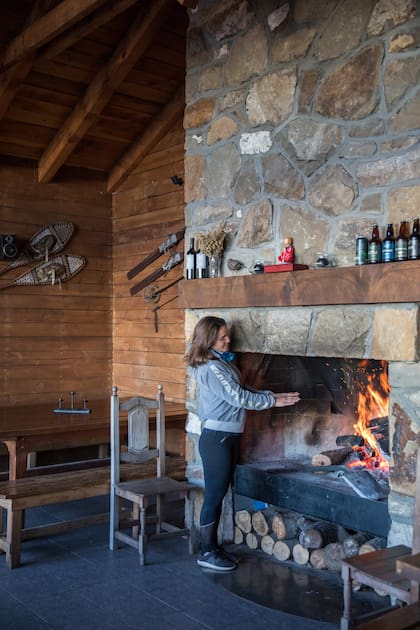 Al calor del hogar en el refugio Berghof