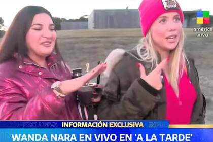 Al comunicador le bajó la presión mientras hacía guardia periodística afuera de la casa de Wanda Nara en Uruguay y ella lo asistió (Foto: Captura / América TV)