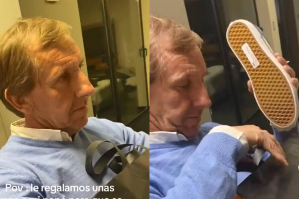 Al hombre no le gustaron para nada las zapatillas