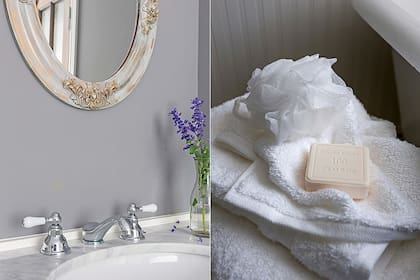 Al igual que el bidet, la bacha es de Hydros y tiene grifería ‘Lucca Lever’