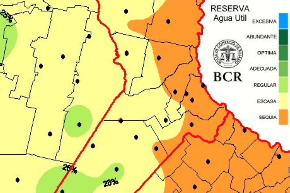 Al jueves pasado predominaba la situación de reserva de agua útil escasa o sequía en la zona núcleo
