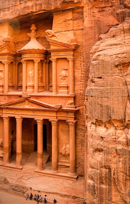 Al Khazneh (el Tesoro), el templo más conocido de Petra.